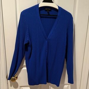 Lane Bryant Royal Blue Ribbed Cardigan 18/20
